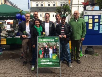 Wahlkampfstand Grüne des Kreises und des Bopparder Stadtverbandes
